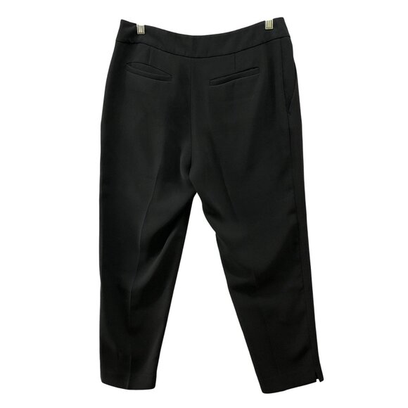 J. Crew Collection Curator Dress Pants Womens 4 Black Ankle Tapered Pleat Front - Picture 2 of 10